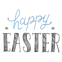 Mensagem feliz da pena de easter Desenho PNG
