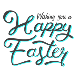 Mensaje de feliz pascua Diseño PNG