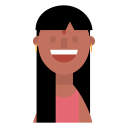 Mulher hindu alegre brincos de ouro Desenho PNG
