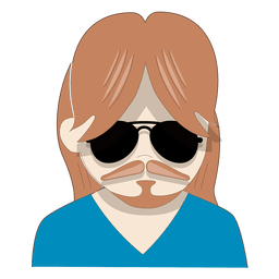 Man Aviator Sonnenbrille V Hals PNG-Design