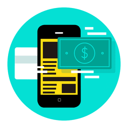 Aplicación de pago móvil smartphone Diseño PNG