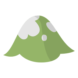 Mountain green snow PNG Design