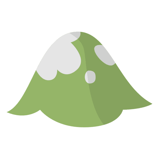 Mountain green snow PNG Design