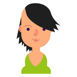 Nose ring said hair girl PNG Design