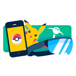 Pokémo go reality game mobile app PNG Design