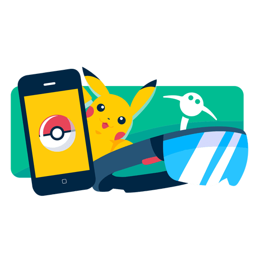 Pokémo Go Reality-Spiel mobile App PNG-Design