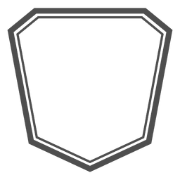 Polygon asymmetric emblem PNG Design
