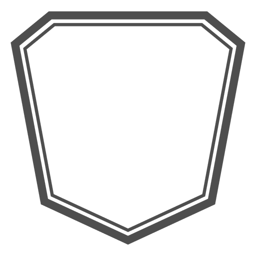Asymmetrisches Polygon-Emblem PNG-Design