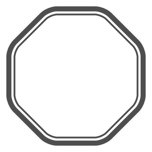 Polygon octagon vazio Desenho PNG
