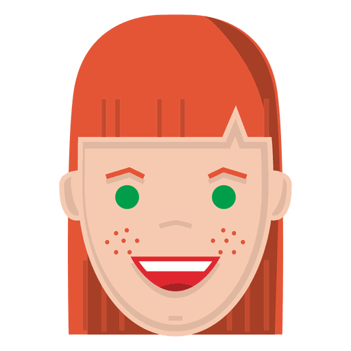 Red hair happy freckles PNG Design