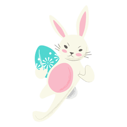 Rugby rabbit easter egg running PNG Design