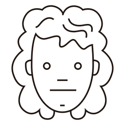 Sad Girl Outline PNG Design