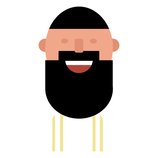 Taqiyah long beard heppy PNG Design