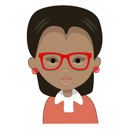 Teacher  Serious red glasses PNG Design