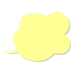 Thought comic yellow cloud PNG Design