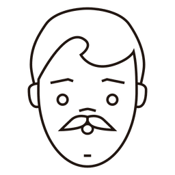 Pfeifender Schnurrbartmann PNG-Design