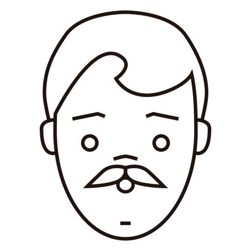 Homem de bigode assobiando Desenho PNG