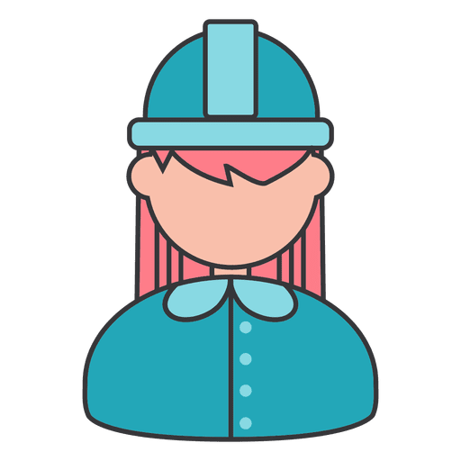Worker woman safety helmet PNG Design