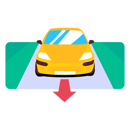 Yellow car front view PNG Design