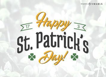 Etiqueta feliz día de San Patricio