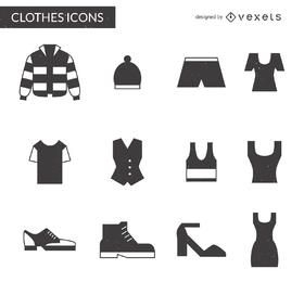 12 clothing items icon pack