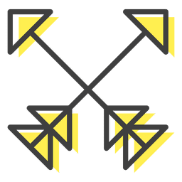 Flechas cupido amor Diseño PNG
