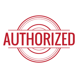 Autorisiert rot gerundet PNG-Design