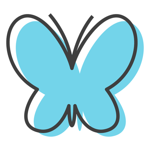 Cores de insetos de borboleta azul Desenho PNG