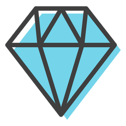 Decoração de gemas de diamante azul Transparent PNG