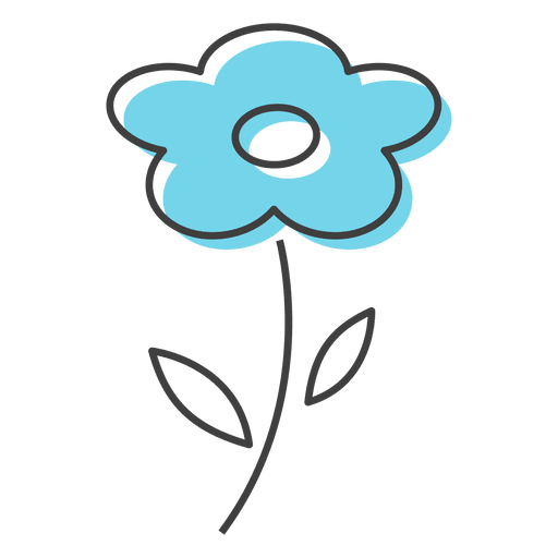 Olor a flor azul Belleza Diseño PNG