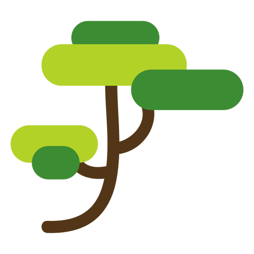 Bonsai tree green PNG Design