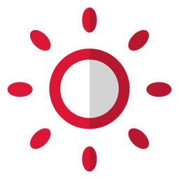 Iluminacion brillo rojo claro Diseño PNG