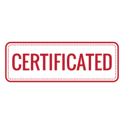 Retângulo arredondado vermelho certificado Desenho PNG Transparent PNG