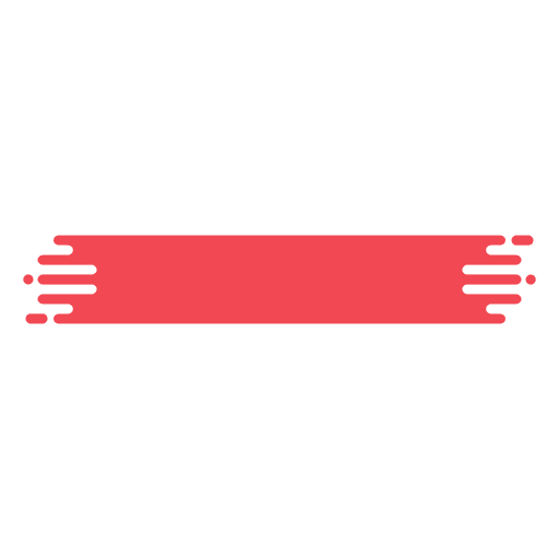 Damaged ribbon simple red - Transparent PNG & SVG vector