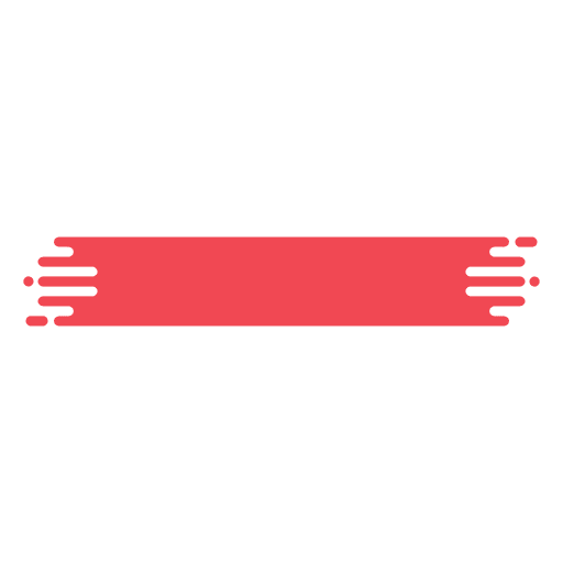 Damaged ribbon simple red  PNG Design