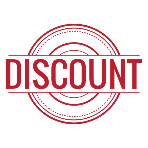 Discount red rounded PNG Design