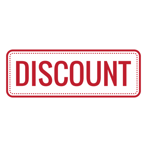 Discounted red rounded PNG Design