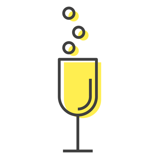 Glas Champagner trinken PNG-Design