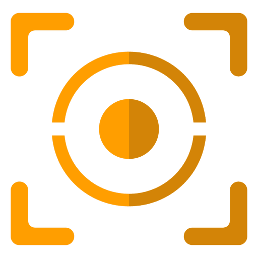 Ocular geométrico naranja Diseño PNG