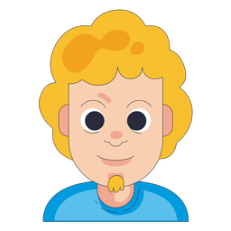 Barba de cabra jovem de cabelos ondulados Desenho PNG