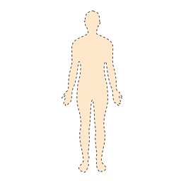 Homem de corpo humano com linhas tracejadas Desenho PNG