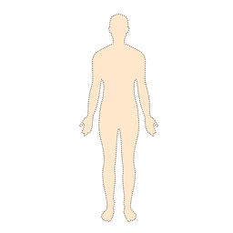 Human body man countour  dotted PNG Design