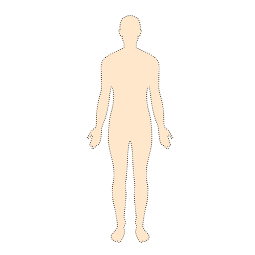 Human body man countour  dotted PNG Design