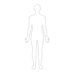 Homem de corpo humano pontilhado Desenho PNG