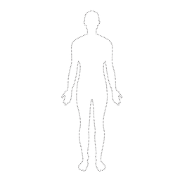 Human body man dotted PNG Design Transparent PNG