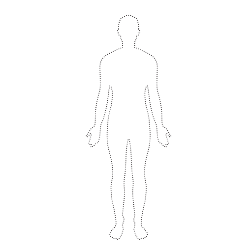 Homem de corpo humano pontilhado Desenho PNG
