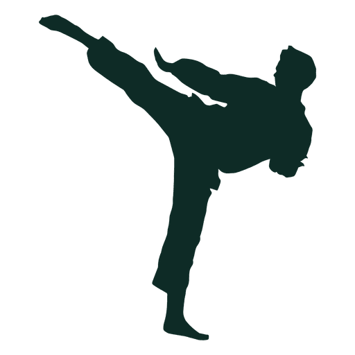 Karate high kick training PNG Design