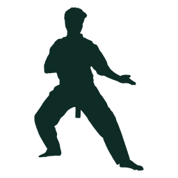 Kata de postura de karate Diseño PNG