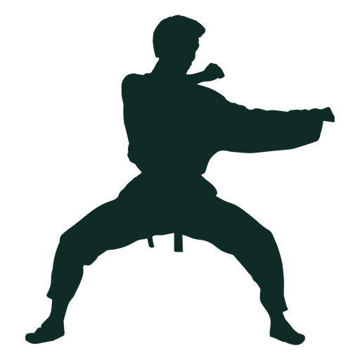 Entrenamiento de postura de karate Diseño PNG