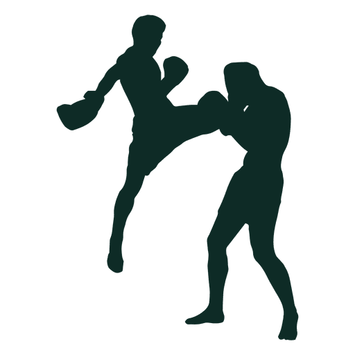 Kickboxing flying knee fighting PNG Design